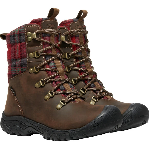 Keen Greta WP Boots Women dark brown/red plaid 5 Keen Greta WP Boots Women dark brown/red plaid - Image 3