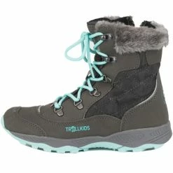 TROLLKIDS Hemsedal Winter Boots Girls steel grey/mint