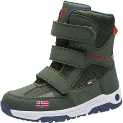 TROLLKIDS Lofoten Winter Boots Kids forest green/flame orange